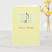 Hartelijk dank voor uw komst naar de feestmuziek kaart (Gele Bloem)