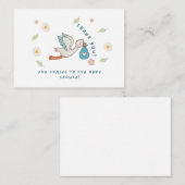 Hartelijk dank voor uw komst naar ons Baby shower Notitiekaartje (Voorkant / Achterkant)