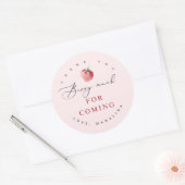 Hartelijk dank voor uw komst ronde sticker (Envelop)