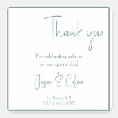 Hartelijk dank voor uw komst vierkante sticker (Voorkant)