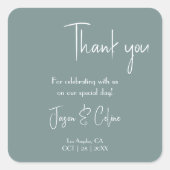 Hartelijk dank voor uw komst vierkante sticker (Voorkant)