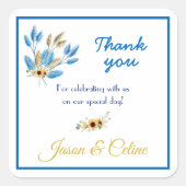 Hartelijk dank voor uw komst vierkante sticker (Voorkant)