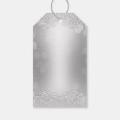 Hartelijk dank voor uw Label Silver Bokeh Cadeaulabel (Achterkant)