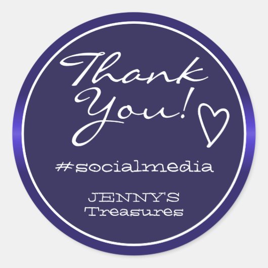 Hartelijk dank voor uw labels Blue Ombre Chrome St (Voorkant)