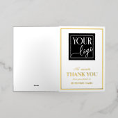 Hartelijk dank voor uw Logo Folie Wenskaart (Buiten Laag)