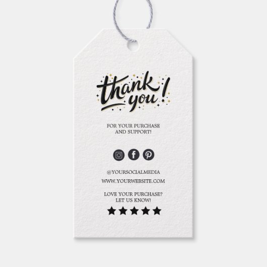 Hartelijk dank voor uw Logo Label Hang Label Cadeaulabel (Voorkant)