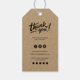 Hartelijk dank voor uw Logo Label Hang Label Cadeaulabel
