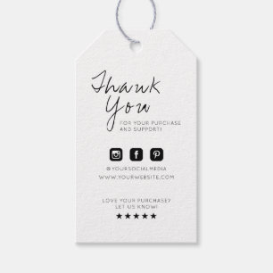 Hartelijk dank voor uw Logo Label Hang Label Cadeaulabel