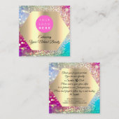 Hartelijk dank voor uw Logo voor de aanschafprijs Vierkante Visitekaartje (Voorkant / Achterkant)