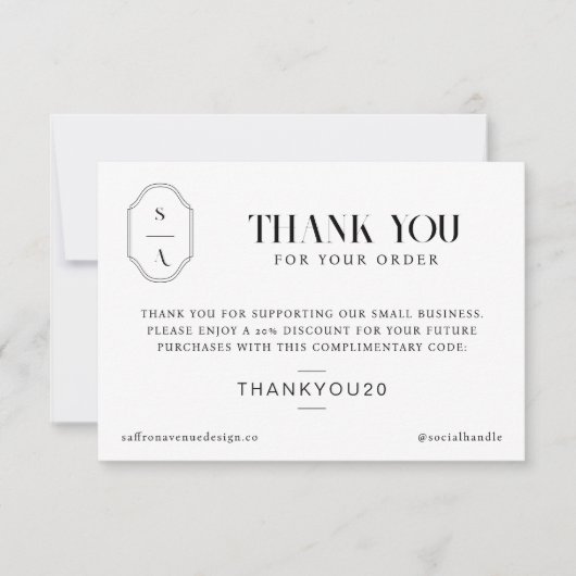 Hartelijk dank voor uw minimumaantal aangepaste be bedankkaart (Voorkant)