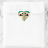 Hartelijk dank voor uw naam Heart Green Sweet 16th Hart Sticker (Tas)