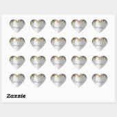 Hartelijk dank voor uw naam Wedding Silver Grey Go Hart Sticker (Vel)