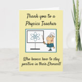 Hartelijk dank voor uw natuurkundige leraar bedankkaart (Voorkant)