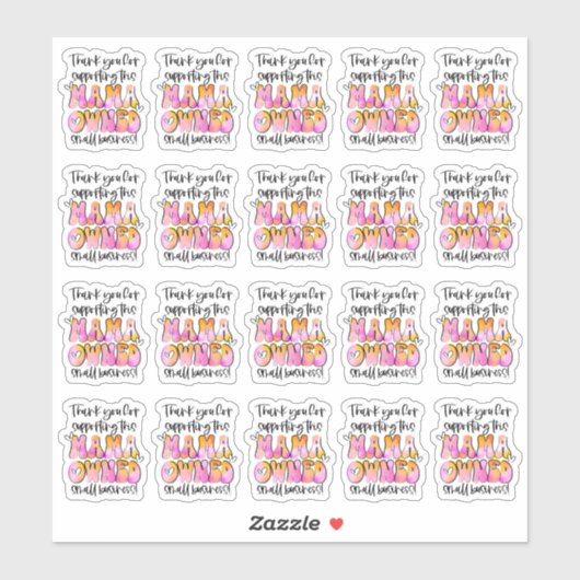 Hartelijk dank voor uw ondersteuning van deze moed sticker (Vel)