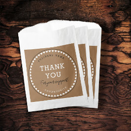 Hartelijk dank voor uw ondersteuning voor beige pa bedankzakje