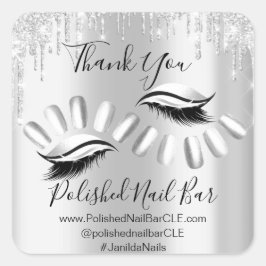 Hartelijk dank voor uw opkoopdriften met ijlassen vierkante sticker