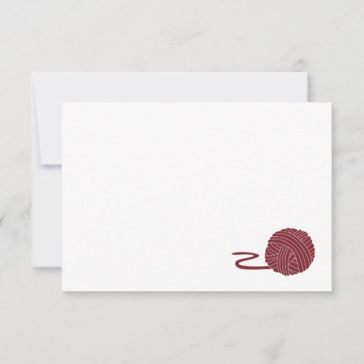 Hartelijk dank voor uw opmerking - garen thema notitiekaartje (Achterkant)