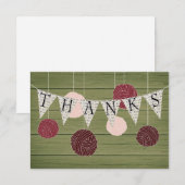 Hartelijk dank voor uw opmerking - garen thema notitiekaartje (Voorkant / Achterkant)