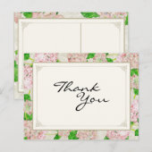 Hartelijk dank voor uw opmerkingen Roze Hydrangea  Briefkaart (Voorkant / Achterkant)