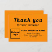 Hartelijk dank voor uw Oranje kleurenplatte kaart  (Voorkant / Achterkant)