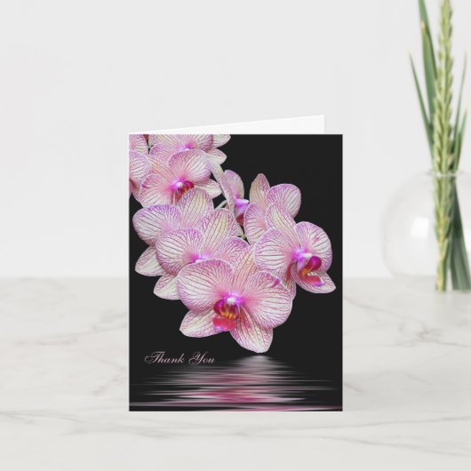 Hartelijk dank voor uw orchidee-sympathiekaart kaart (Voorkant)