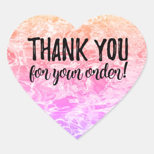 Hartelijk dank voor uw orderlabel hart sticker (Voorkant)