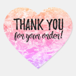 Hartelijk dank voor uw orderlabel hart sticker