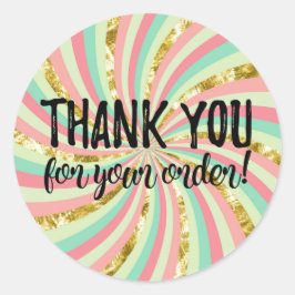 Hartelijk dank voor uw orderlabel ronde sticker