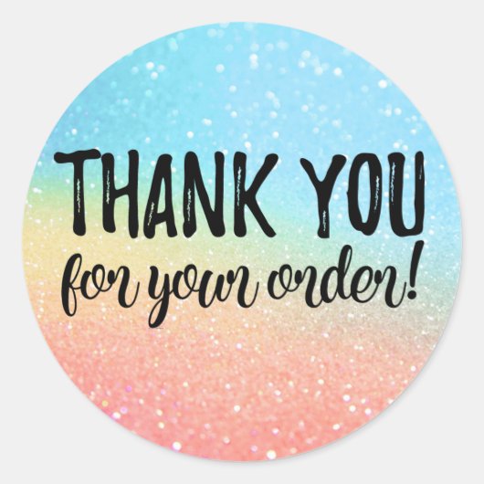 Hartelijk dank voor uw orderlabel ronde sticker (Voorkant)