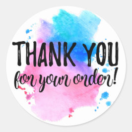Hartelijk dank voor uw orderlabel ronde sticker