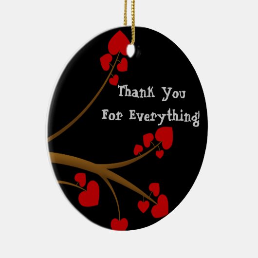 Hartelijk dank voor uw Ornament CUSTOM-cadeautje (Rechts)