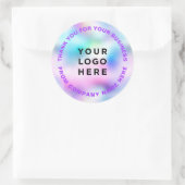 Hartelijk dank voor uw paarse zakelijke Logo Ronde Sticker (Tas)