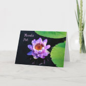 Hartelijk dank voor uw pasje met Water Lily Bedankkaart (Voorkant)