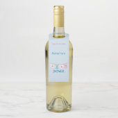 Hartelijk dank voor uw persoonlijke Baby shower Flessenhanger (Op fles)