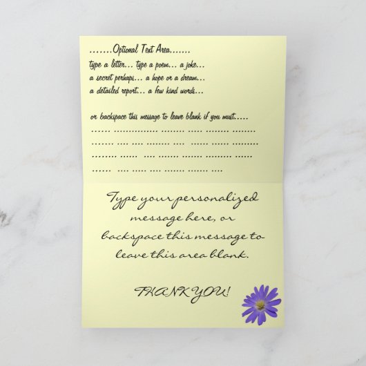 Hartelijk dank voor uw persoonlijke kaart Kaarten  (Binnen)