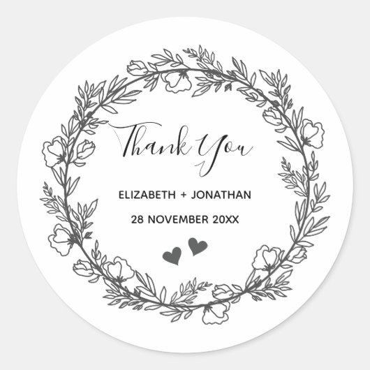 Hartelijk dank voor uw persoonlijke levenssfeer ronde sticker (Voorkant)