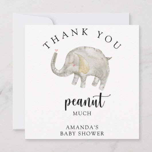 Hartelijk dank voor uw pinda bedankkaart (Voorkant)