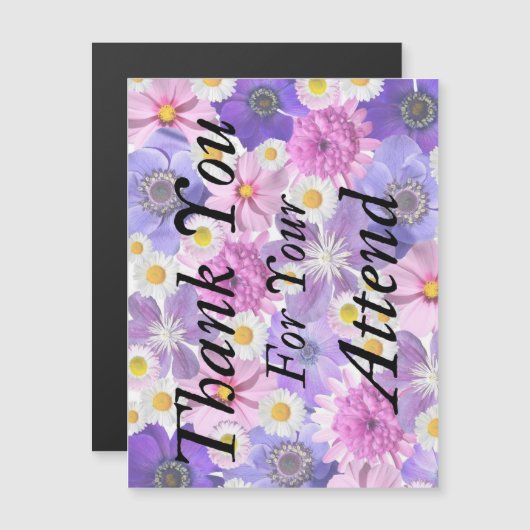 Hartelijk dank voor uw presentiekaart (Voorkant / Achterkant)