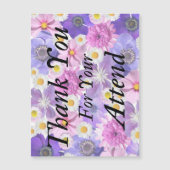 Hartelijk dank voor uw presentiekaart (Voorkant)