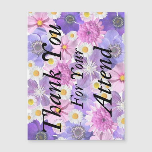 Hartelijk dank voor uw presentiekaart (Voorkant)