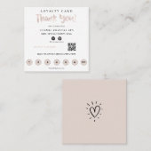 *~* Hartelijk dank voor uw QR-prijs Roos Gold Hear Klantenkaartje (Voorkant / Achterkant)