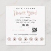 *~* Hartelijk dank voor uw QR-prijs Roos Gold Hear Klantenkaartje (Voorkant)