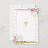 Hartelijk dank voor uw religieuze Heilige Kruis Fl Bedankkaart (Achterkant)