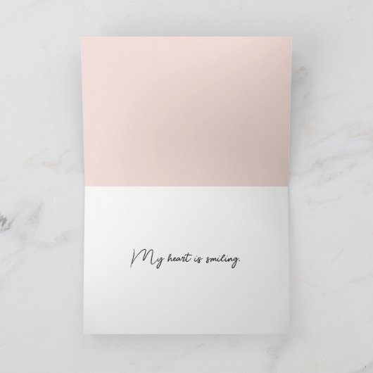 Hartelijk dank voor uw roze en witte tulp Bouquet Bedankkaart (Binnen)