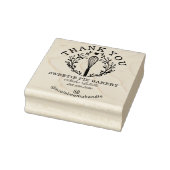 Hartelijk dank voor uw roze zakbankierbakkerij-wit rubberstempel (Stempel)