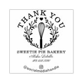 Hartelijk dank voor uw roze zakbankierbakkerij-wit rubberstempel (Afrduk)