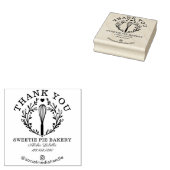 Hartelijk dank voor uw roze zakbankierbakkerij-wit rubberstempel (Gestempeld)