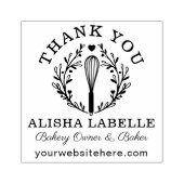 Hartelijk dank voor uw roze zakbankierbakkerij-wit rubberstempel (Afrduk)