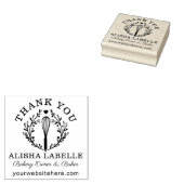 Hartelijk dank voor uw roze zakbankierbakkerij-wit rubberstempel (Gestempeld)