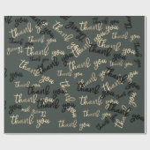 Hartelijk dank voor uw Sage Green Gold Caligraphy  Cadeaupapier (Vlak)